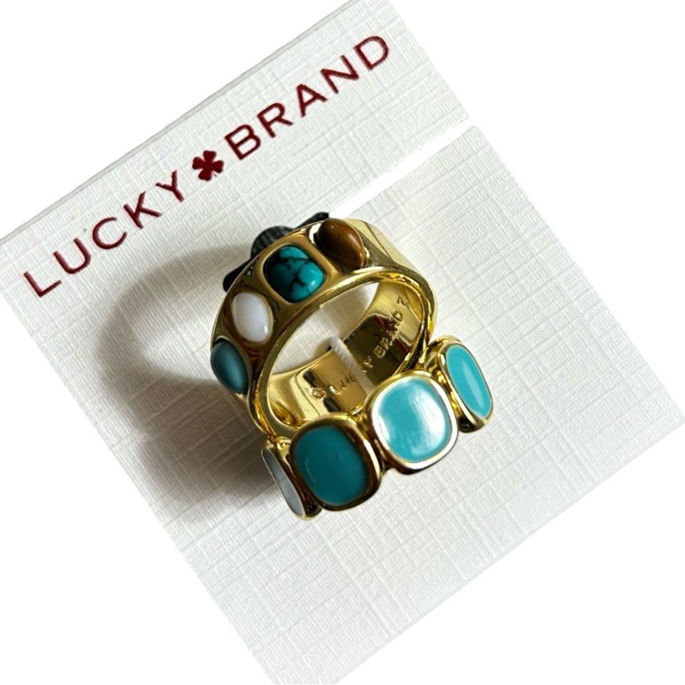 Lucky Brand Stone Ring Set - Size 7